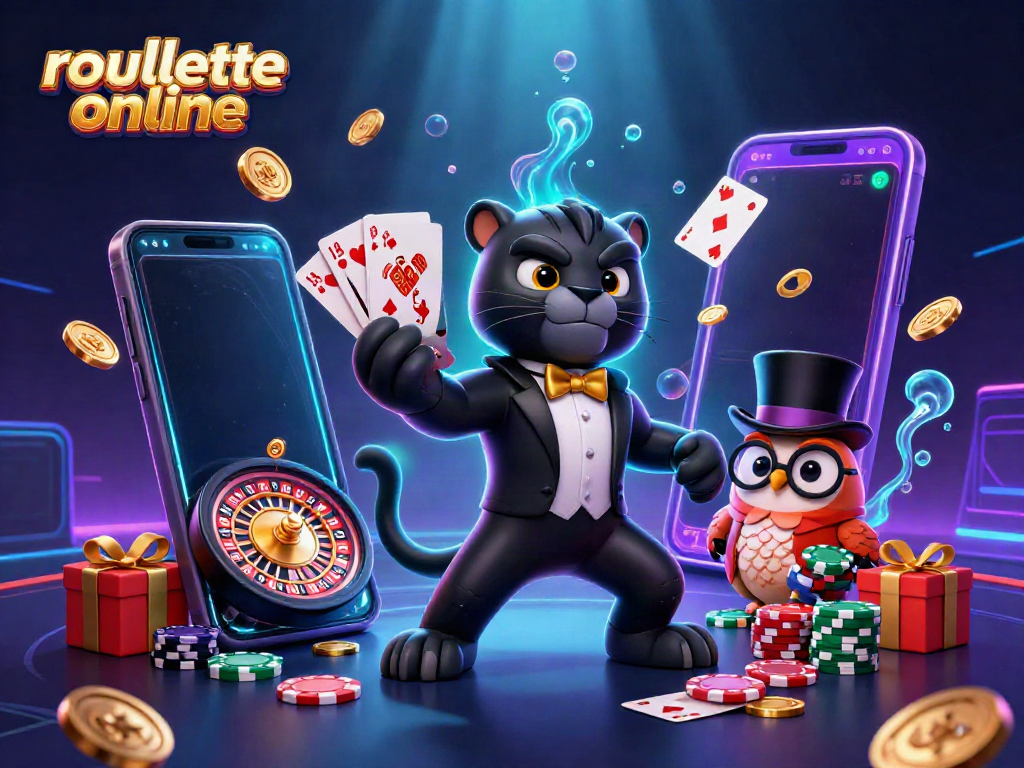 Engage with the roulette online gaming experience illustrated by a stylish panther, wise owl, and lucky mouse