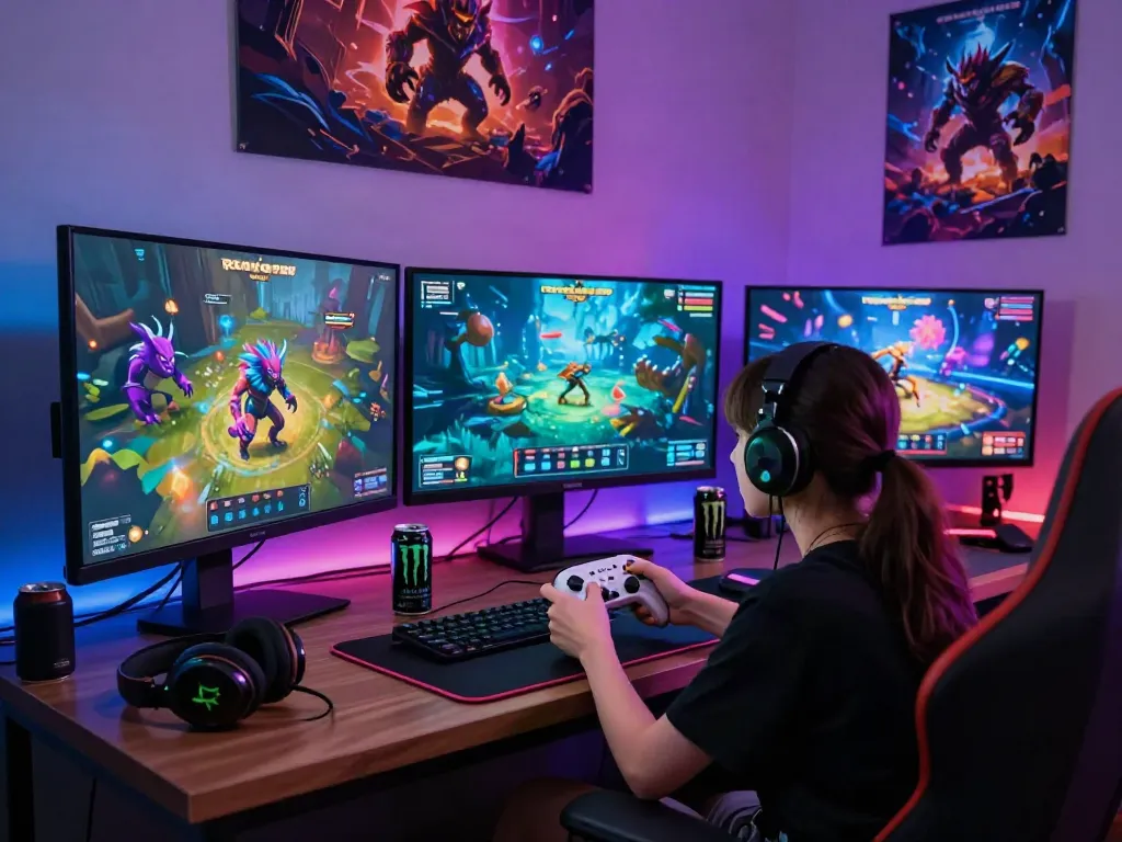 ROKOK88 gaming scene showcasing a player facing new monsters in an immersive environment.